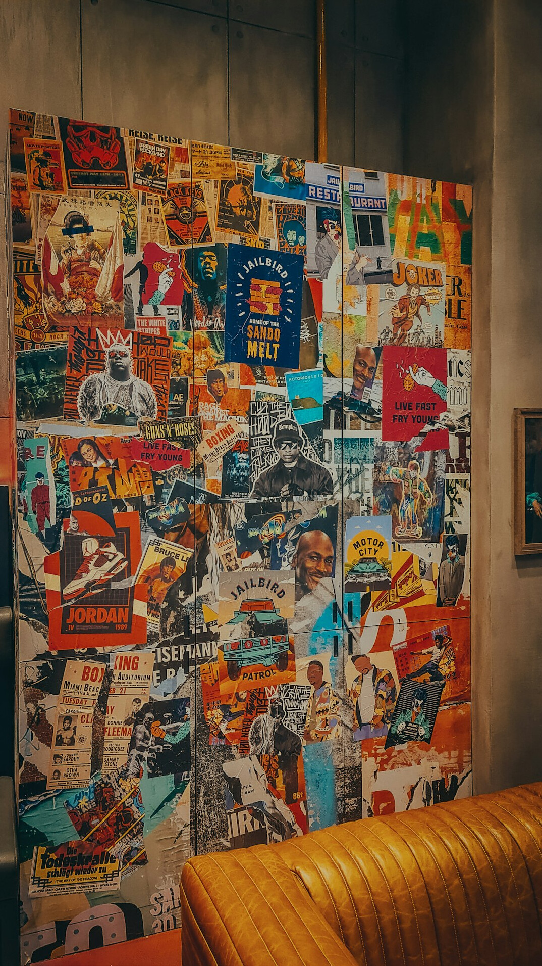 vintage french poster on wall